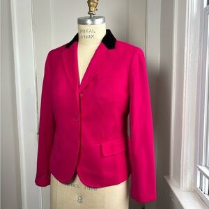 Talbots Fuchsia and Velvet Blazer